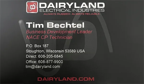 Dairyland Business Card Dairyland
